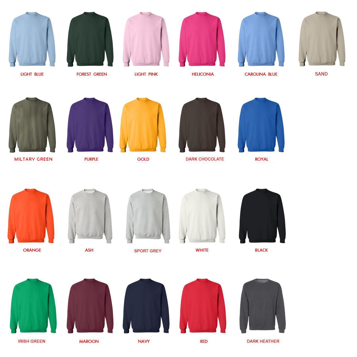 sweatshirt color chart - ItsFunneh Shop
