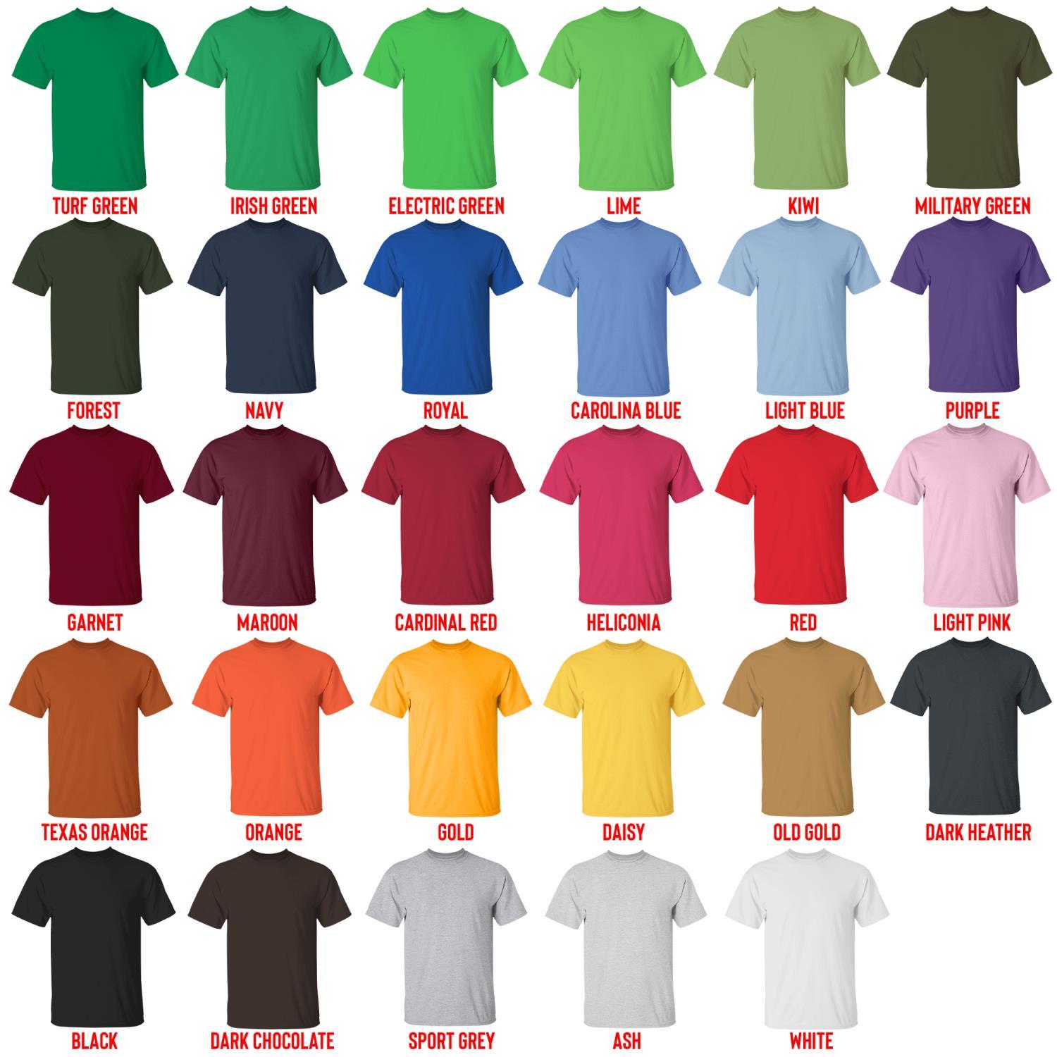 t shirt color chart - ItsFunneh Shop