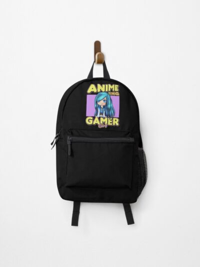 Animezing Gamer Girl Aesthetic Anime Chibi Itsfunneh Rainbow Art Backpack
