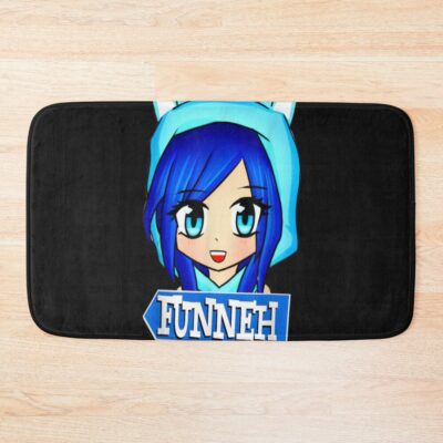 Funny Gaming Chibi Kawaii Cute Girl Gift Have Krews In Name Bath Mat