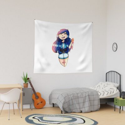 Itsfunneh Cute Girl Design Tapestry