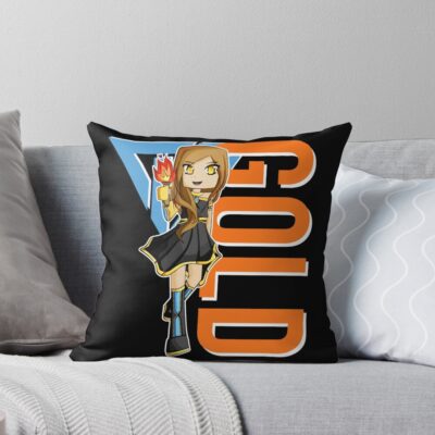 Gold Gamer Itsfunneh Funneh Krew Gamer Fan Art 2022 Birthday Party Throw Pillow