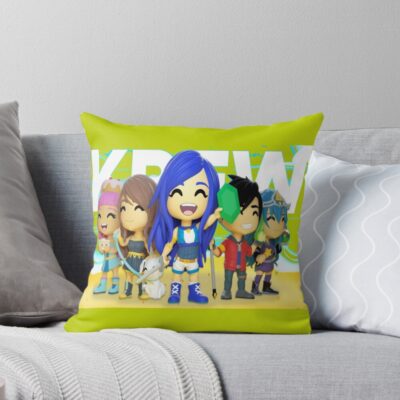 Minecraft The Krew Team Itsfunneh Throw Pillow