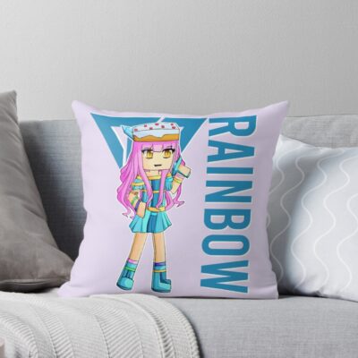 Rainbow Gamer Itsfunneh Funneh Krew Gamer Fan Art 2022 Throw Pillow