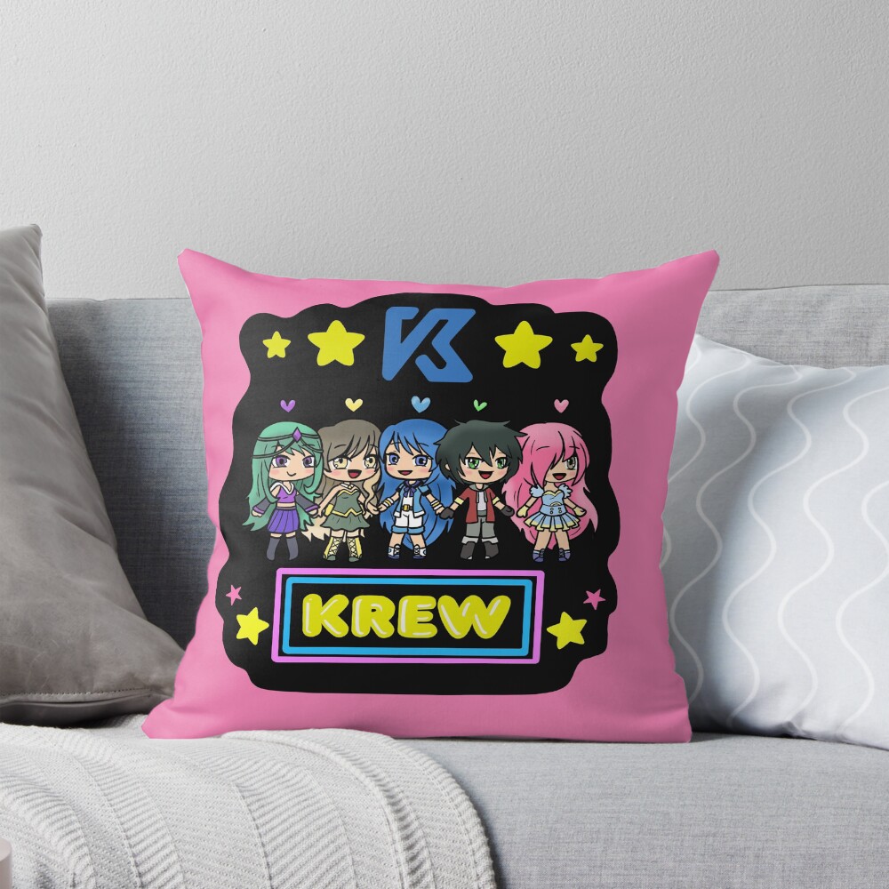 Itsfunneh With Gacha Krew Throw Pillow